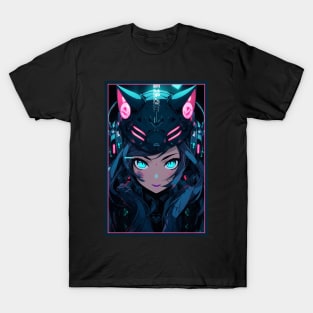 Anime Cat Girl | Quality Anime Design | Chibi Cat Girl Miaw | Manga Anime Art T-Shirt